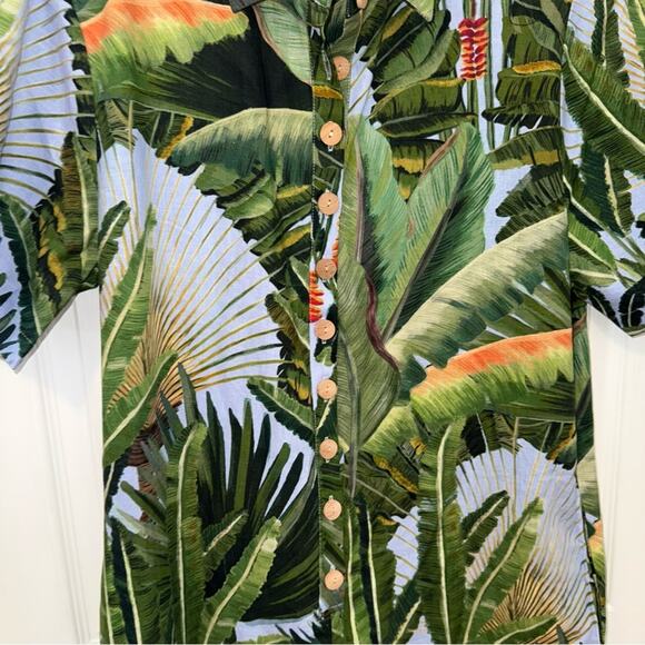 Farm Rio Blue Amazonia Forest Lenzing Ecovero Euroflax Jumpsuit - Picture 7 of 11